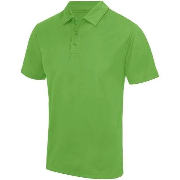 Breathable Men's Polo Shirt Lime - Just Cool JC040 - Size 2XL