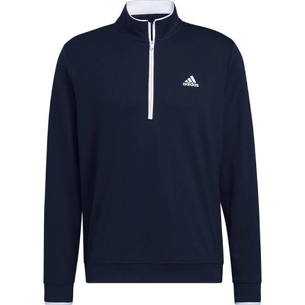 adidas-Quarter-Zip Golf Pullover-Men-Collegiate Navy / White-xl