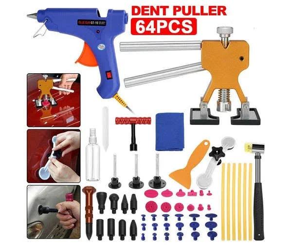 BJWD 64pcs Dent Puller Paintless Auto Body Repair Tool Hail Removal Lifter Tabs Kit - AfterPay & zipPay Available