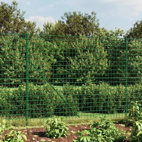 Wire Mesh Fence with Spike Anchors Green 1.4x25 M vidaXL