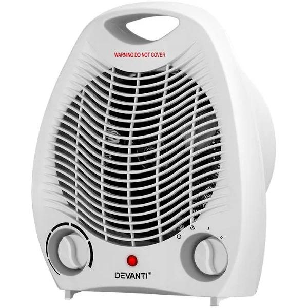 Devanti Electric Fan Heater Portable Room Office Heaters Hot Cool Wind 2000W