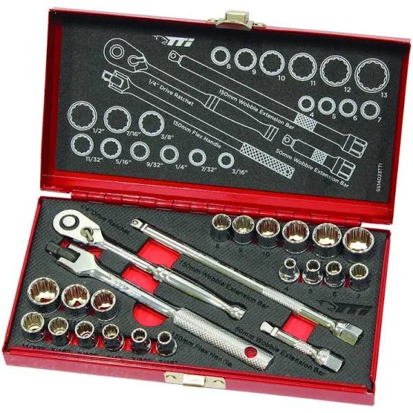 TTI - 23 Piece AF/Metric Socket Set - SS14D23TTI