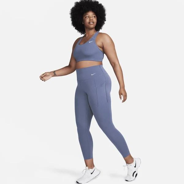 Nike Universa Women's Medium-Support High-Waisted 7/8 Leggings With Pockets - Blue