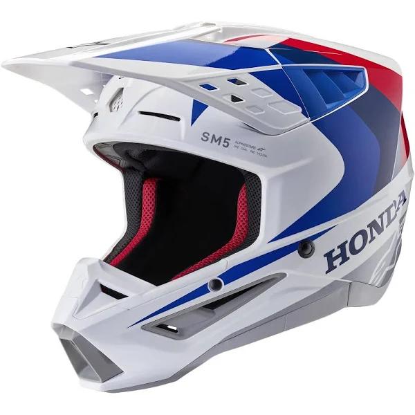 Alpinestars Supertech M5 Honda Helmet - White/Blue/Red - SM