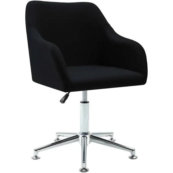 vidaXL Office Chair Swivel Black Fabric