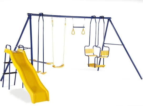 Plum 5 Unit Metal Swing Set with Slide