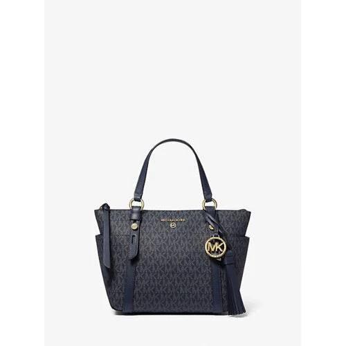 MK Sullivan Small Logo Top-Zip Tote Bag - Admrl/plblue - Michael Kors