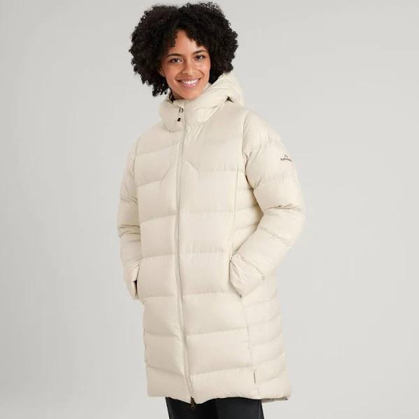 Kathmandu Epiq Women's Longline Down Coat | White Puffer Jacket - 14