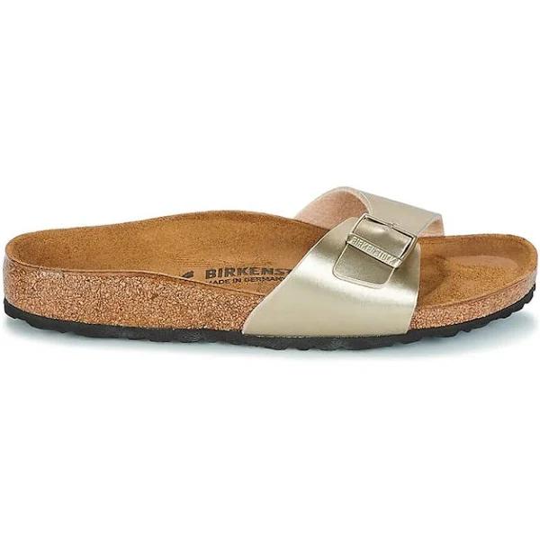 Birkenstock Madrid Birko-Flor Sandals - Narrow - Gold, EU 35