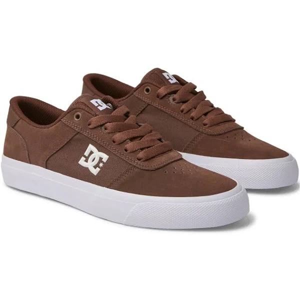 DC Shoes Mens Teknic Leather Trainers - 11.5 UK / Chocolate Brown