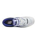 New Balance White & Blue 550 Sneakers