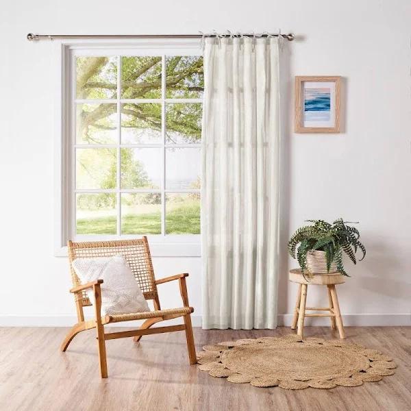 Mode Home Coastal Tie Top Sheer Curtain