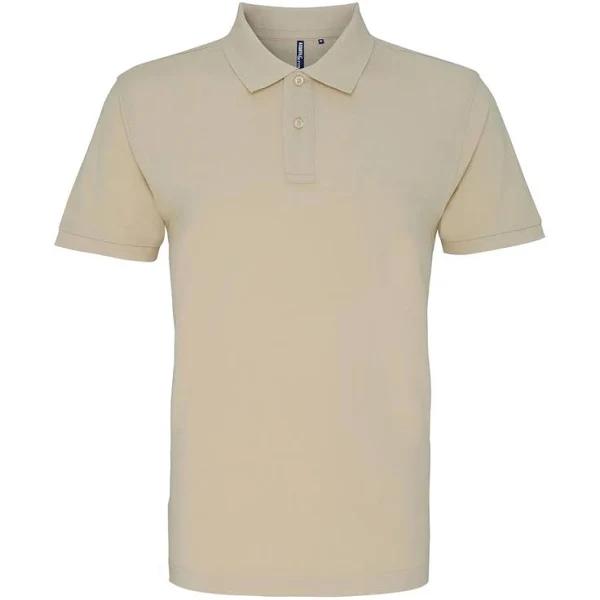 Asquith & Fox Mens Plain Short Sleeve Polo Shirt (Natural) (2XL)