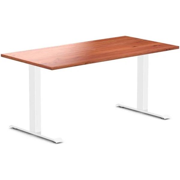 Desky Zero Softwood Office Desk - Red Cedar / 1500x750mm / White