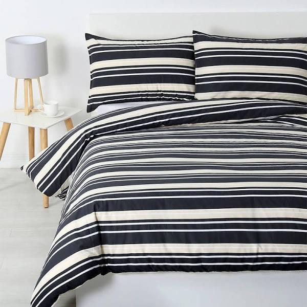 Brighton Quilt Cover Set - Charcoal Single by Jason Commercial