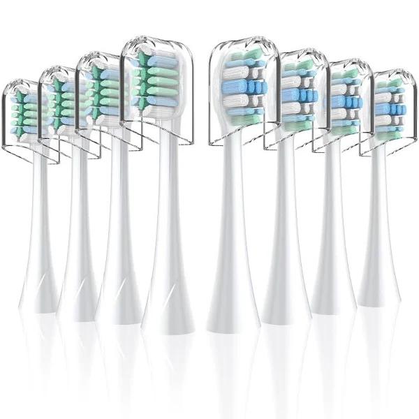 Sonicare Replacement Toothbrush Heads Compatible with All Phillip Sonicare Click-On Handles,8 Pack Tikola