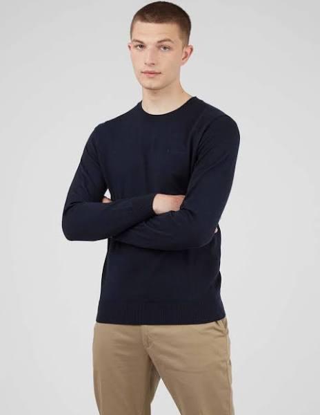 Ben Sherman Signature Merino Crew Knit Dark Navy XXL