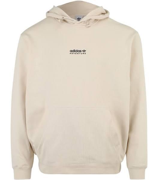 Adidas Originals Adventure Chest Logo Hoodie in Wonder White