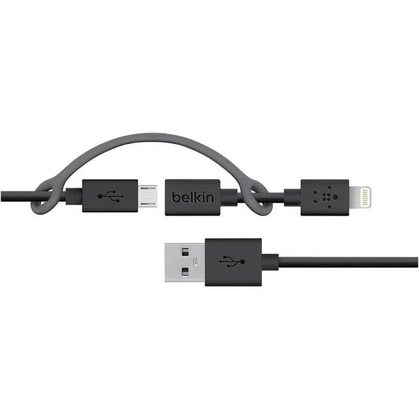 Belkin - Micro-USB Cable With Lightning Connector Adapter