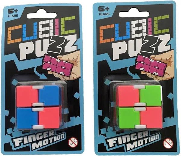 PG206 Multi Colour Infinity Cube Fidget Toy Green/Pink Colour