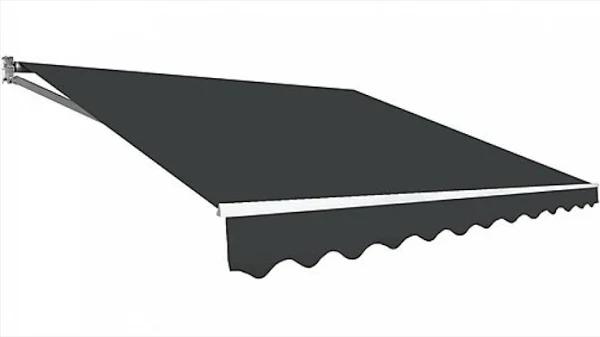 Outdoor Folding Arm Awning Retractable Sunshade Canopy Grey 3.0m x 2.5m