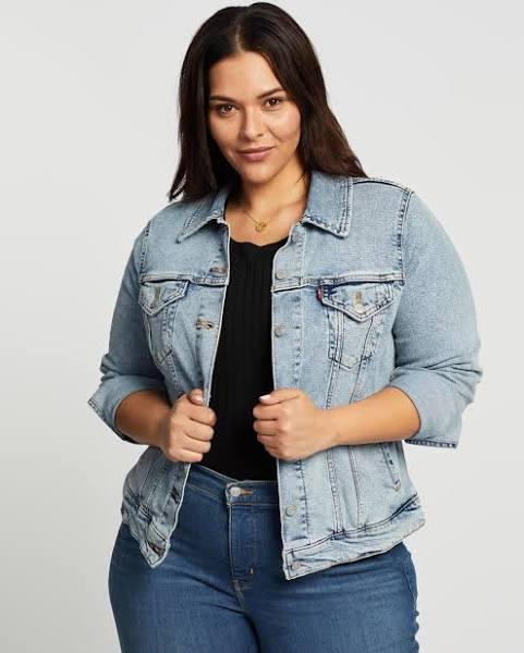 Levi's Curve Original Trucker Jacket All Mine LT Blue 3XL