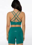 Lorna Jane Lotus Longline Sports Bra Dark Teal / L