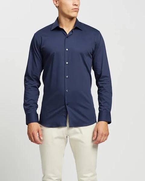 Calvin Klein Navy Egyptian Cotton Business Shirt