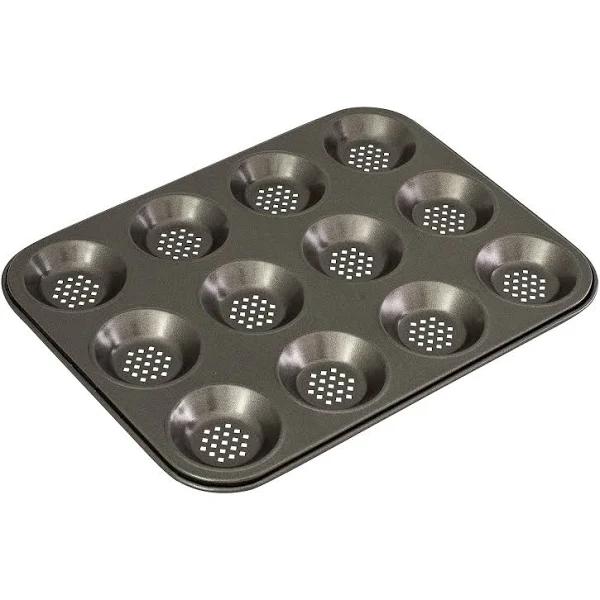 Bakemaster Perfect Crust Non Stick 12 Cup Shallow Baking Pan 32x24cm