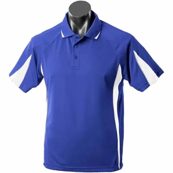 Eureka Mens Polos Royal/White / XL