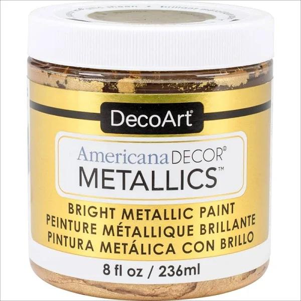 DecoArt Ameri Deco Mtlc 24K Gold Americana Decor Metallics 8oz, 1