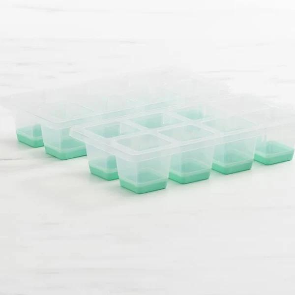 Kitchen Pro Kool 8 Jumbo Ice Cube Tray Set of 2 Aqua