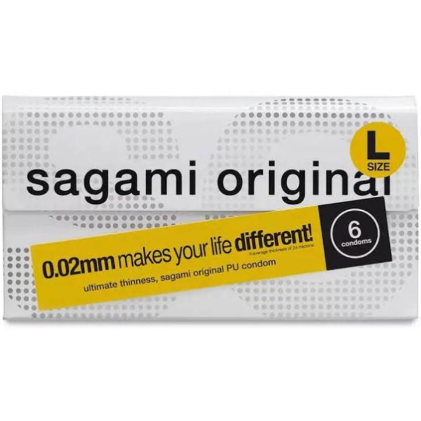 Sagami Original 0.02 PU Large Condom 6 Pack | Pleasure Chest