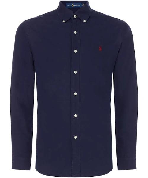 Polo Ralph Lauren Classic Fit Garment-Dyed Oxford Shirt Blue M