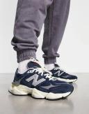 New Balance 9060 Sneakers in Navy and Off White-Black