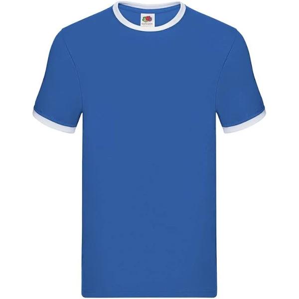 Fruit of The Loom Mens Ringer Contrast T-Shirt (Royal Blue/White) (L)