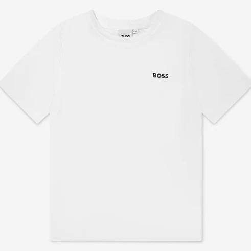 Boss Boys Logo Print T-Shirt in 6 Yrs White