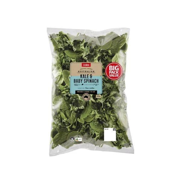 Coles Spinach and Kale 300g