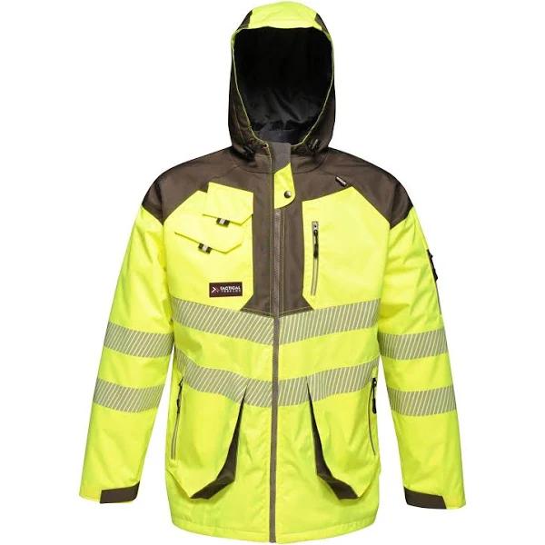 Regatta Professional Mens Hi Vis Waterproof Reflective Parka Jacket