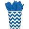 Chevron 266ml Cups Bright Royal Blue