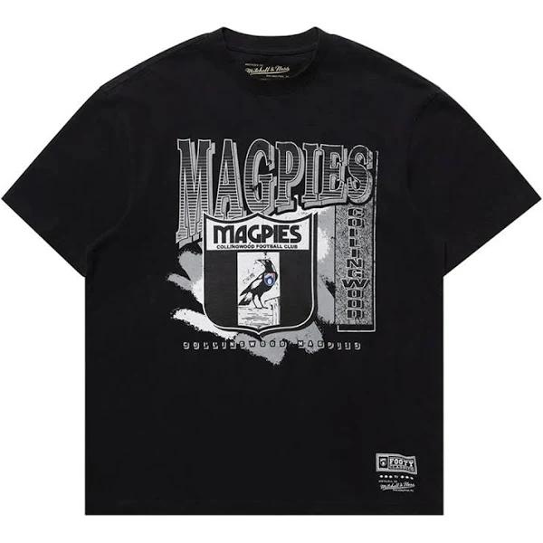 Collingwood Mitchell & Ness Adults Vintage Brush Off Tee Collingwood Magpies / XL