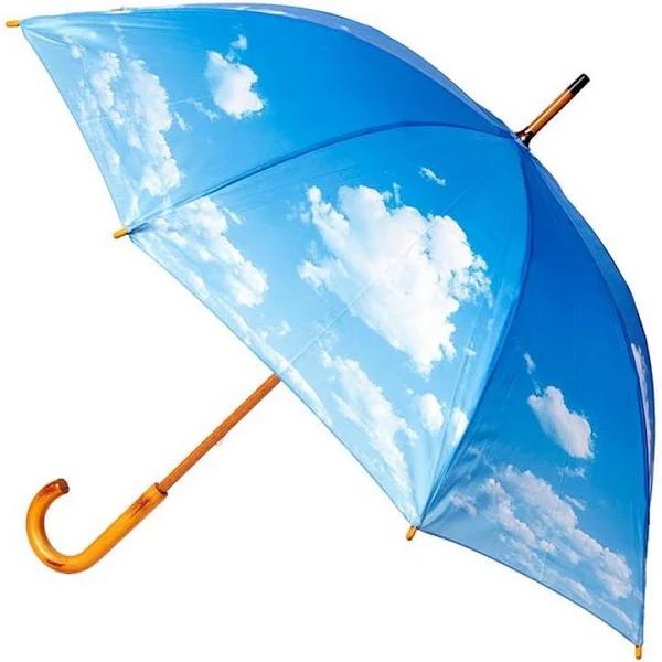 Clifton Women's Walking Wood Handle Umbrella - Cloud 103cm