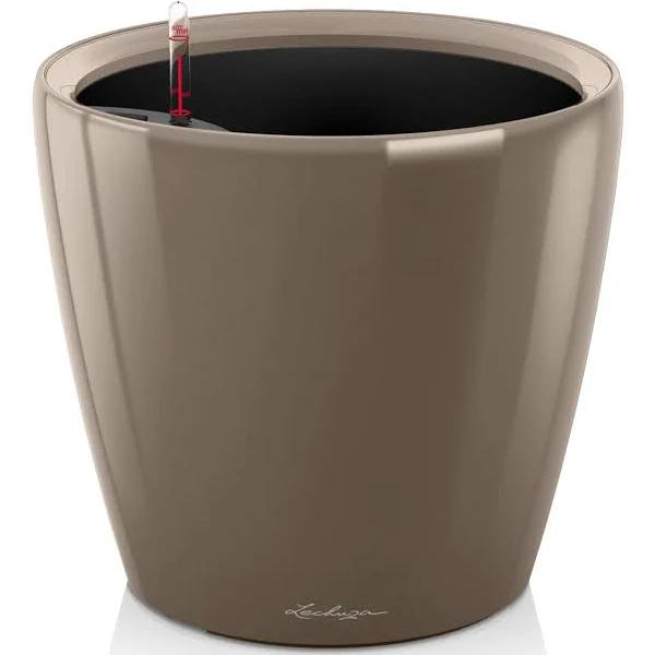 Lechuza Self-Watering Pot - Classico LS 35 Premium High Gloss Taupe