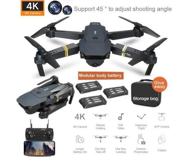 4K Dual-lens Foldable Remote Control E58 drone/wifi HD Aerial Photography Quadcopter (Dual Camera, Three Batteries)