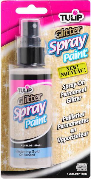 Tulip Fabric Spray Paint 4oz Glistening Gold Glitter