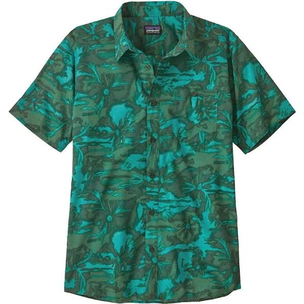 Patagonia M's Go To Shirt Men's shirt-S-Cliffs And Waves: Conifer Green