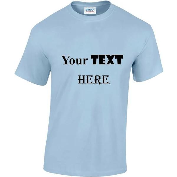 Personalised Customised Mens Custom Printed T-Shirt Text Printing Tee Top