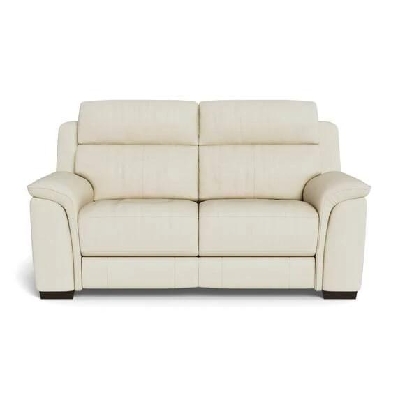 Asher Leather Electric Recliner Sofa Frost by Freedom