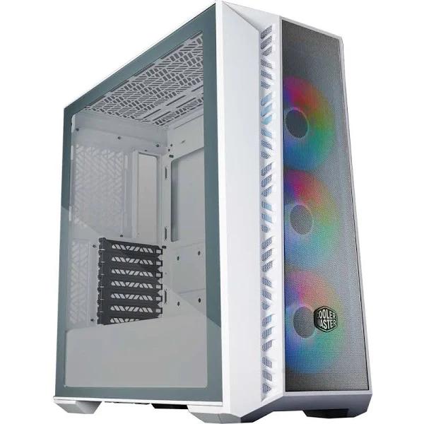 Cooler Master MasterBox MB520 Mesh White 3xFront Tempered Glass Side E-ATX ARGB Case - White [MB520-WGNN-S00]