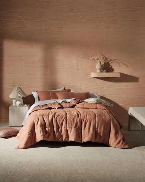 Linen House - Pink Bed Covers - Nimes French Linen Coverlet - Size One Size at The Iconic